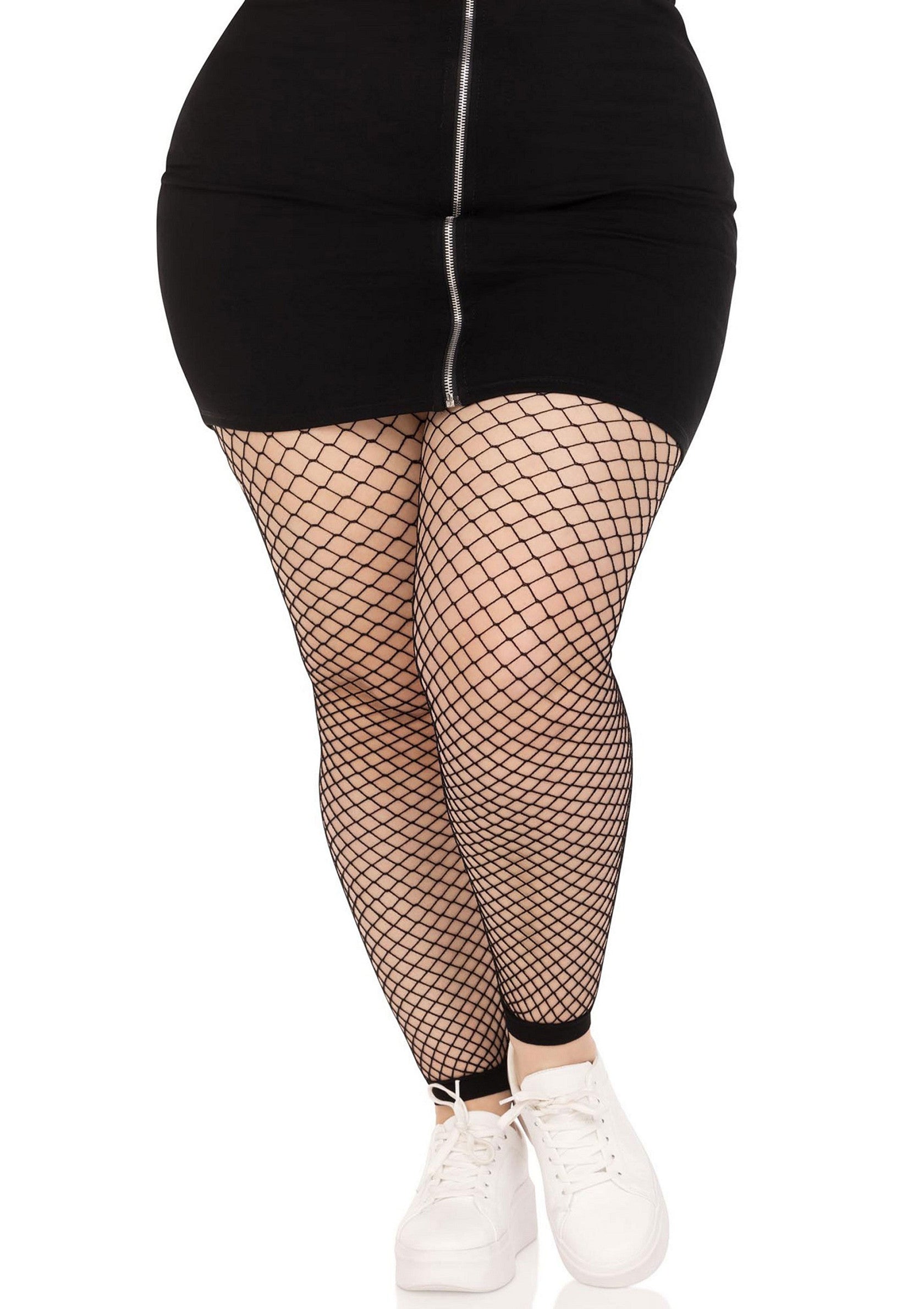 86654 leg avenue plus industrial net footless tights