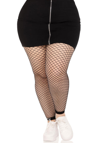 86654 leg avenue plus industrial net footless tights