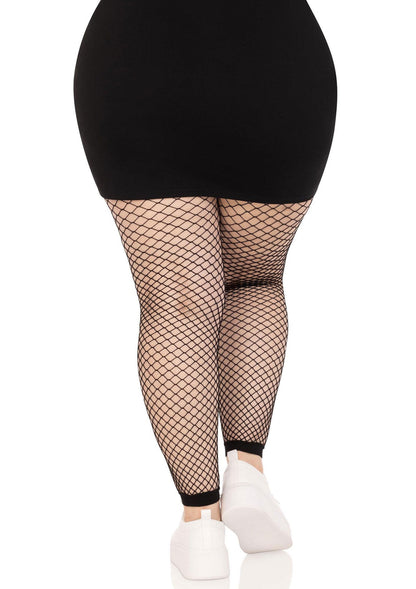 86654 leg avenue plus industrial net footless tights