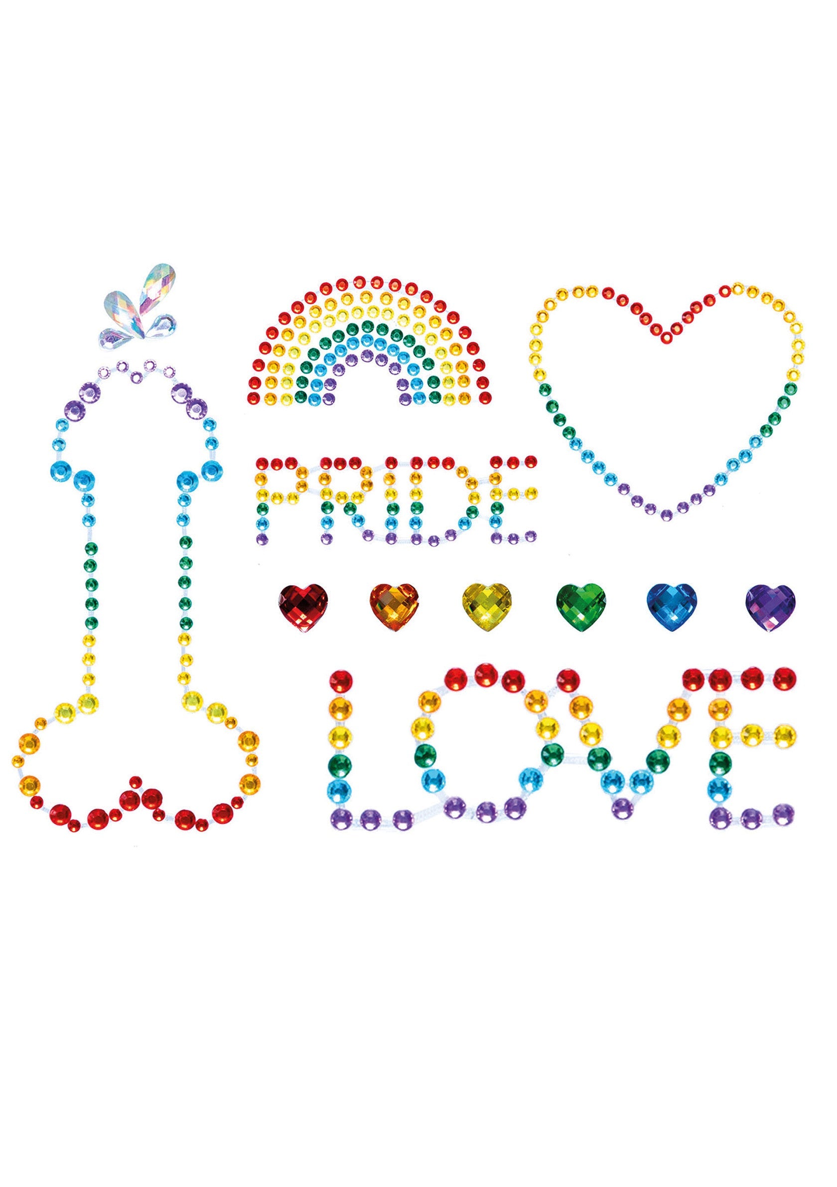 88025 leg avenue pride adhesive body jewels stickers