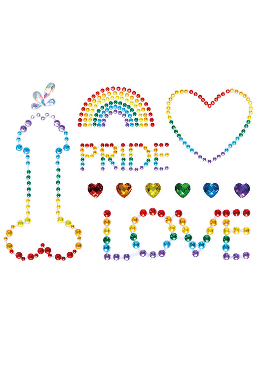 88025 leg avenue pride adhesive body jewels stickers