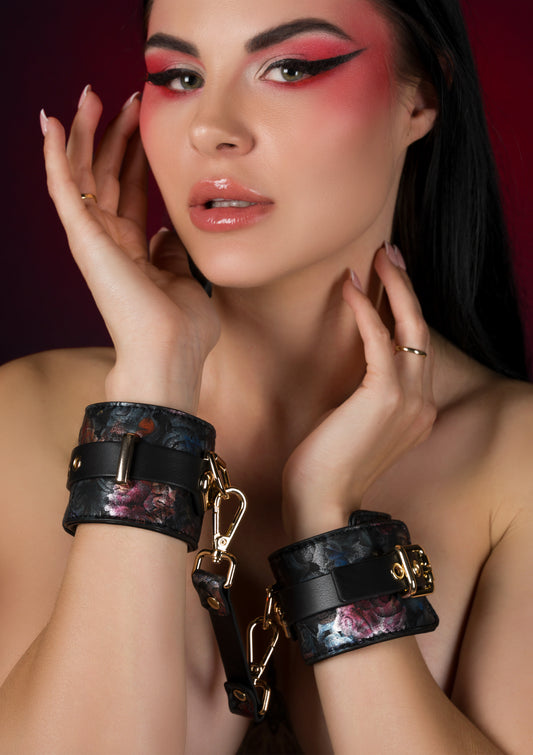 Floral Jacquard Wrist Cuffs
