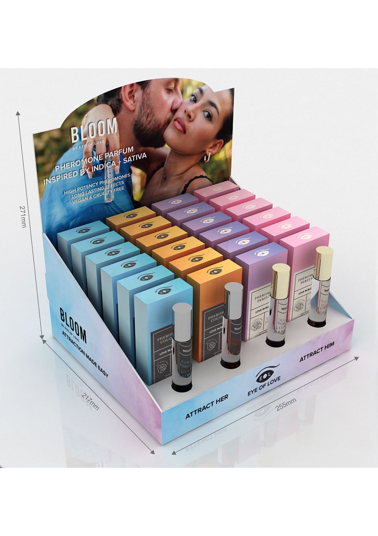 93954 eye of love bloom phero parfum display 24pcs