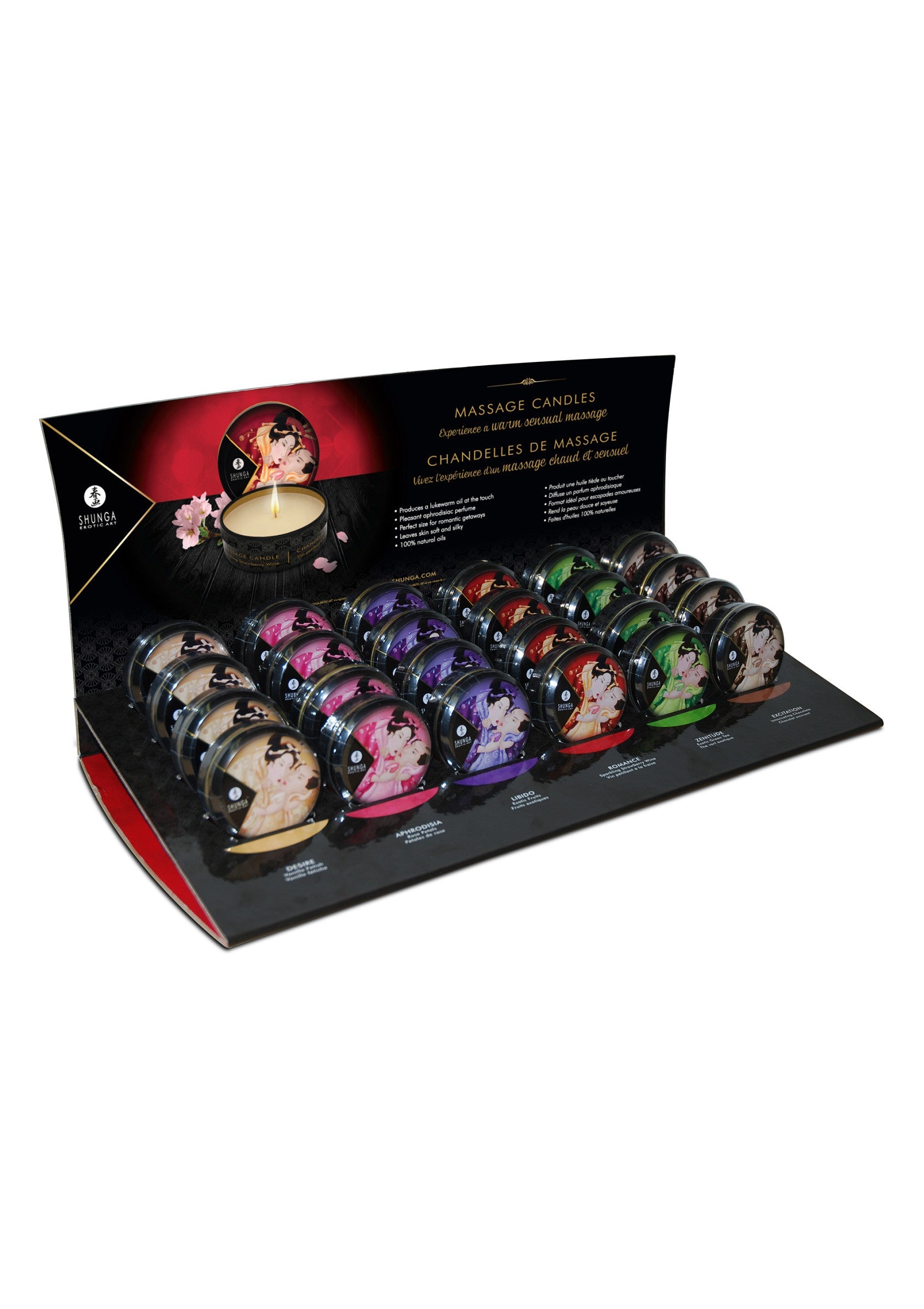 94527 shunga display mini massage candles