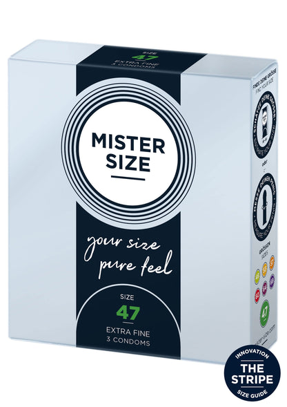 97110 mister size 47mm condoms 3pcs