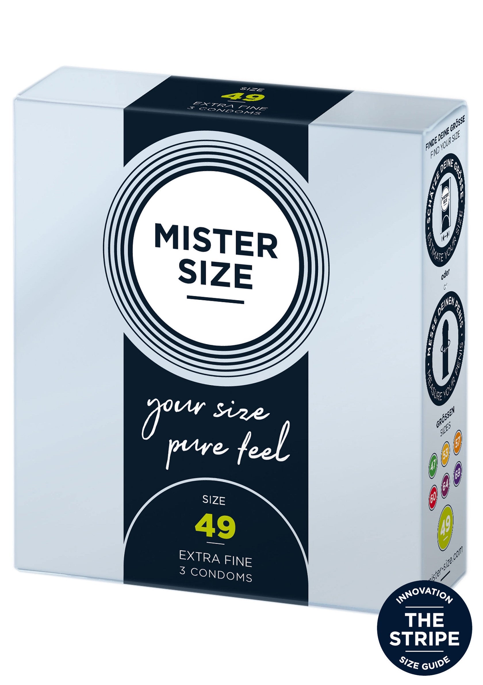 97111 mister size 49mm condoms 3pcs