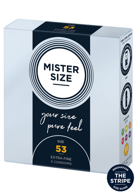 97112 mister size 53mm condoms 3pcs