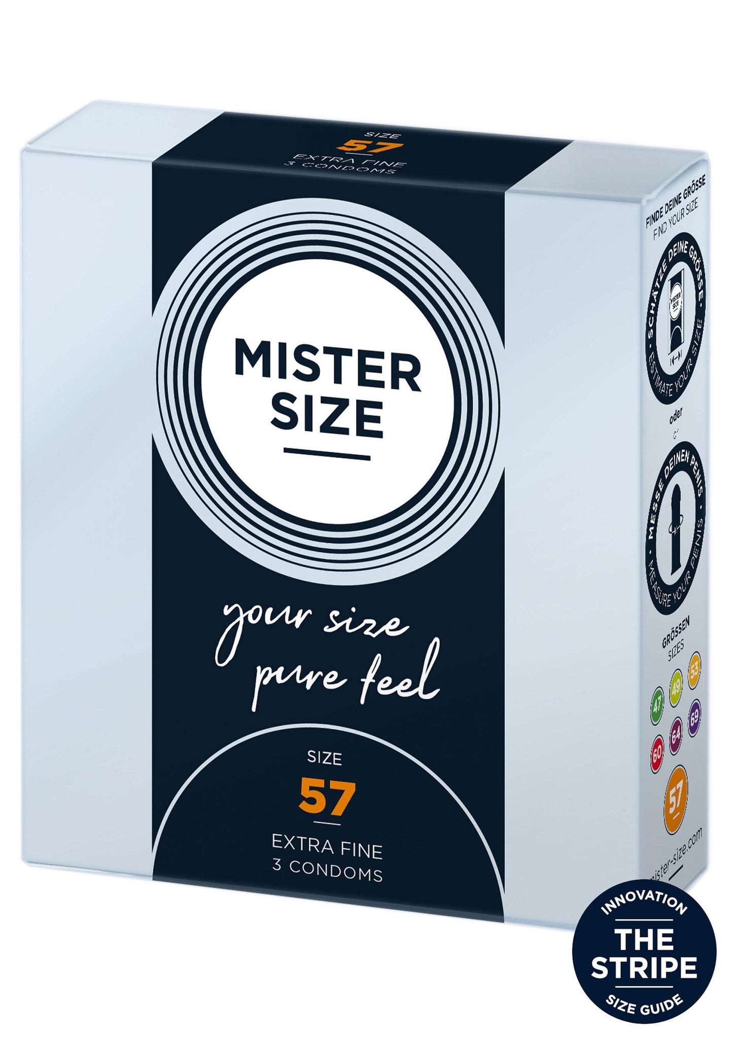 97113 mister size 57mm condoms 3pcs