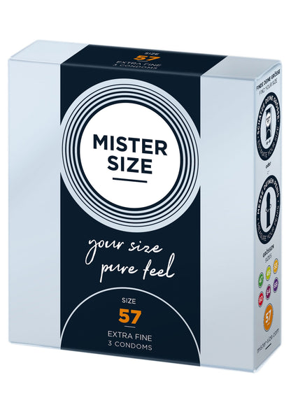 97113 mister size 57mm condoms 3pcs