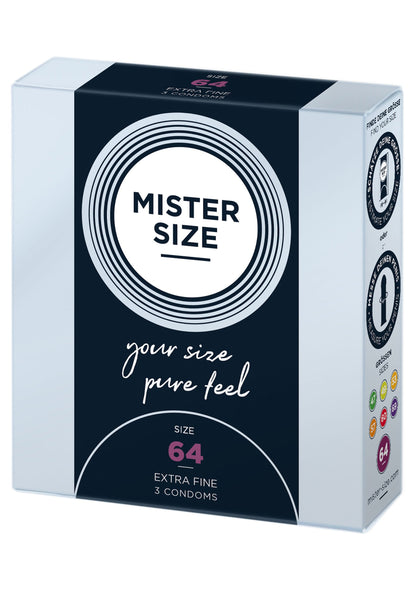 97115 mister size 64mm condoms 3pcs
