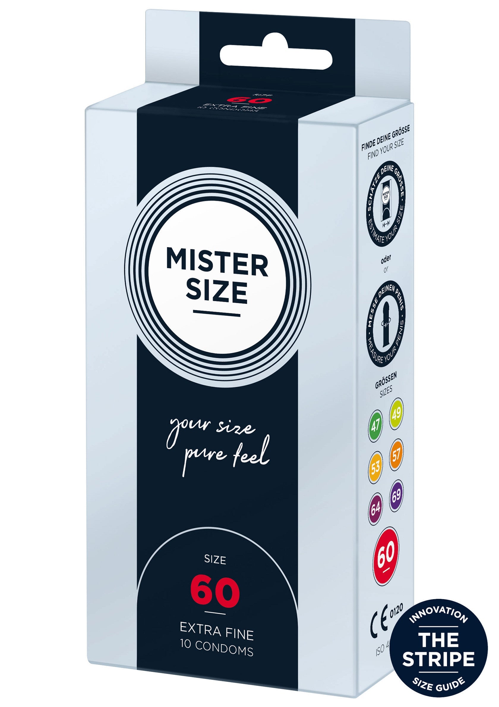 97124 mister size 60mm condoms 10pcs
