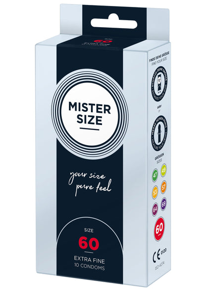 97124 mister size 60mm condoms 10pcs