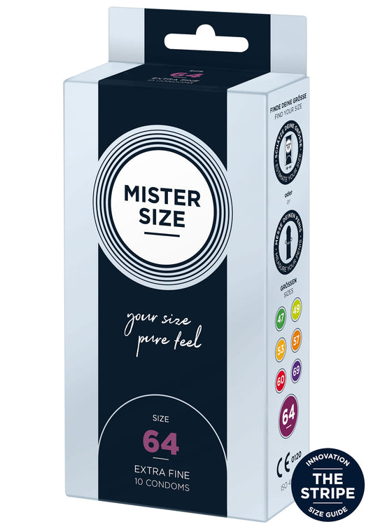 97125 mister size 64mm condoms 10pcs