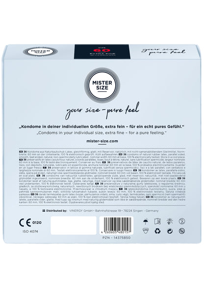 MISTER SIZE 60mm Condoms 36pcs