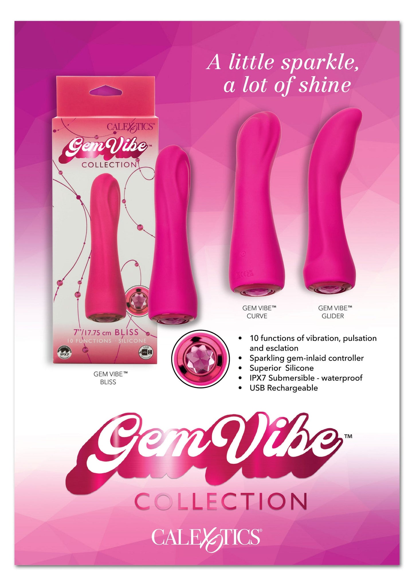 p14328 calexotics gem vibe shelf card calex gem vibe