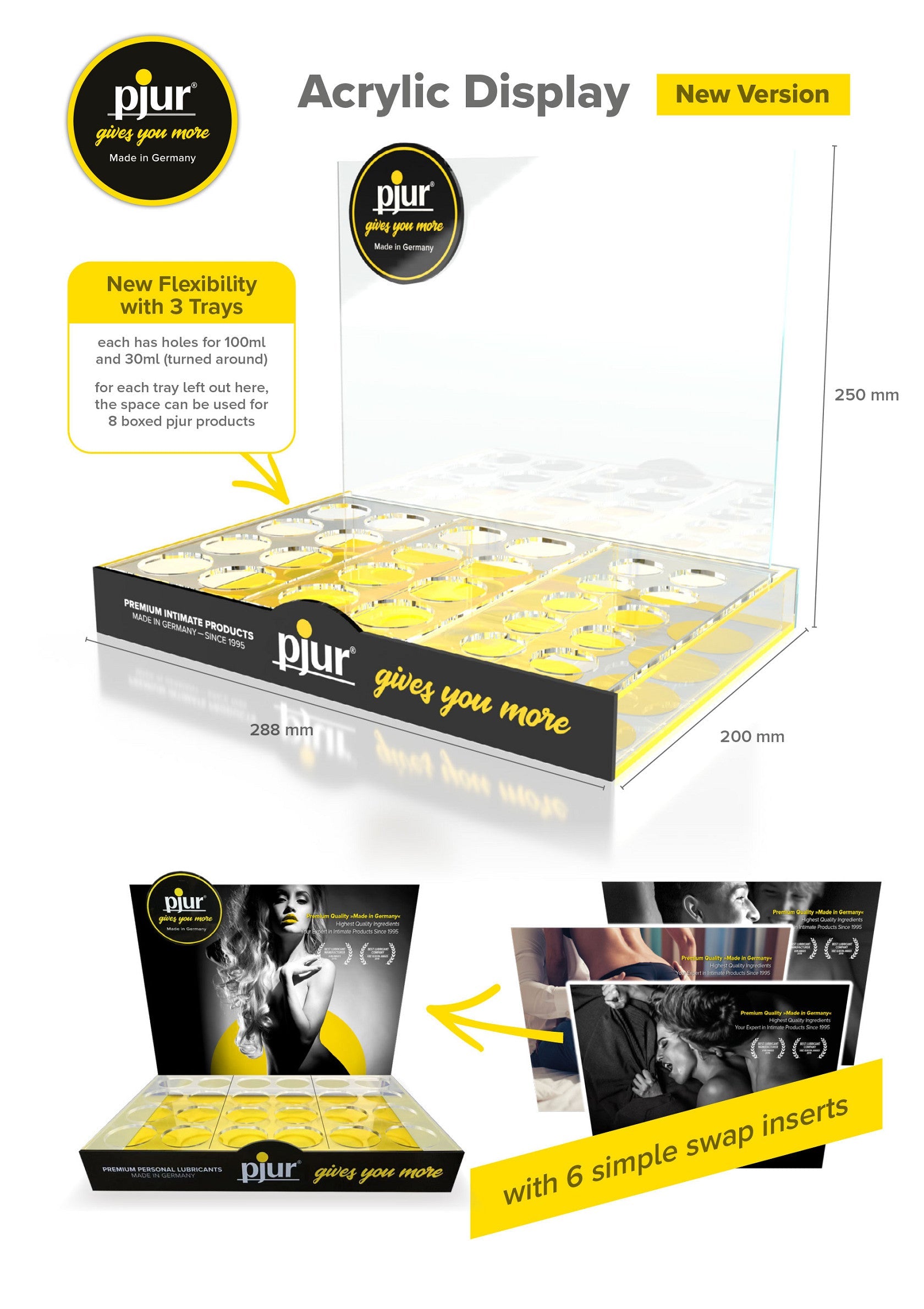 p90008 pjur acrylic counter display