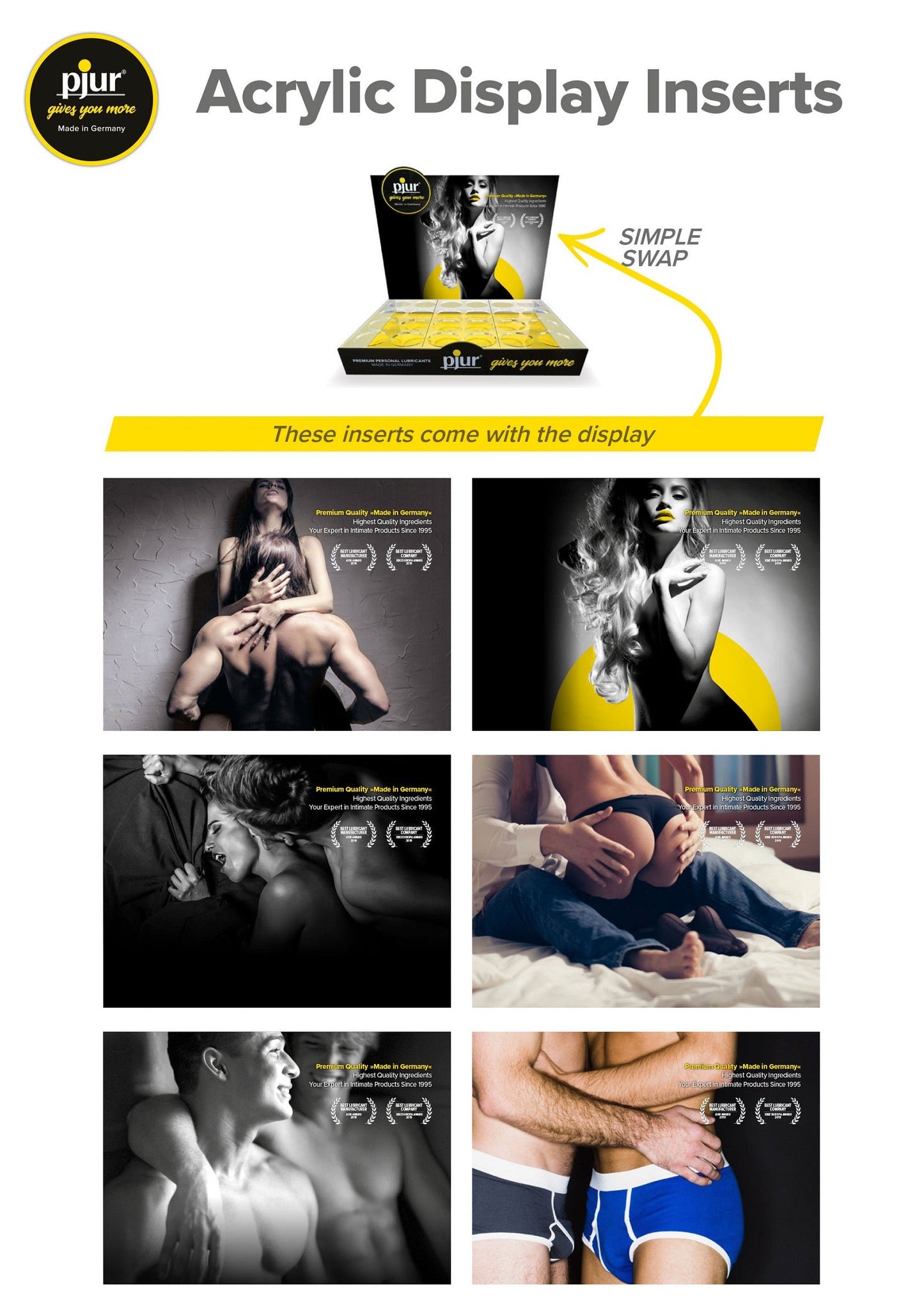 p90008 pjur acrylic counter display