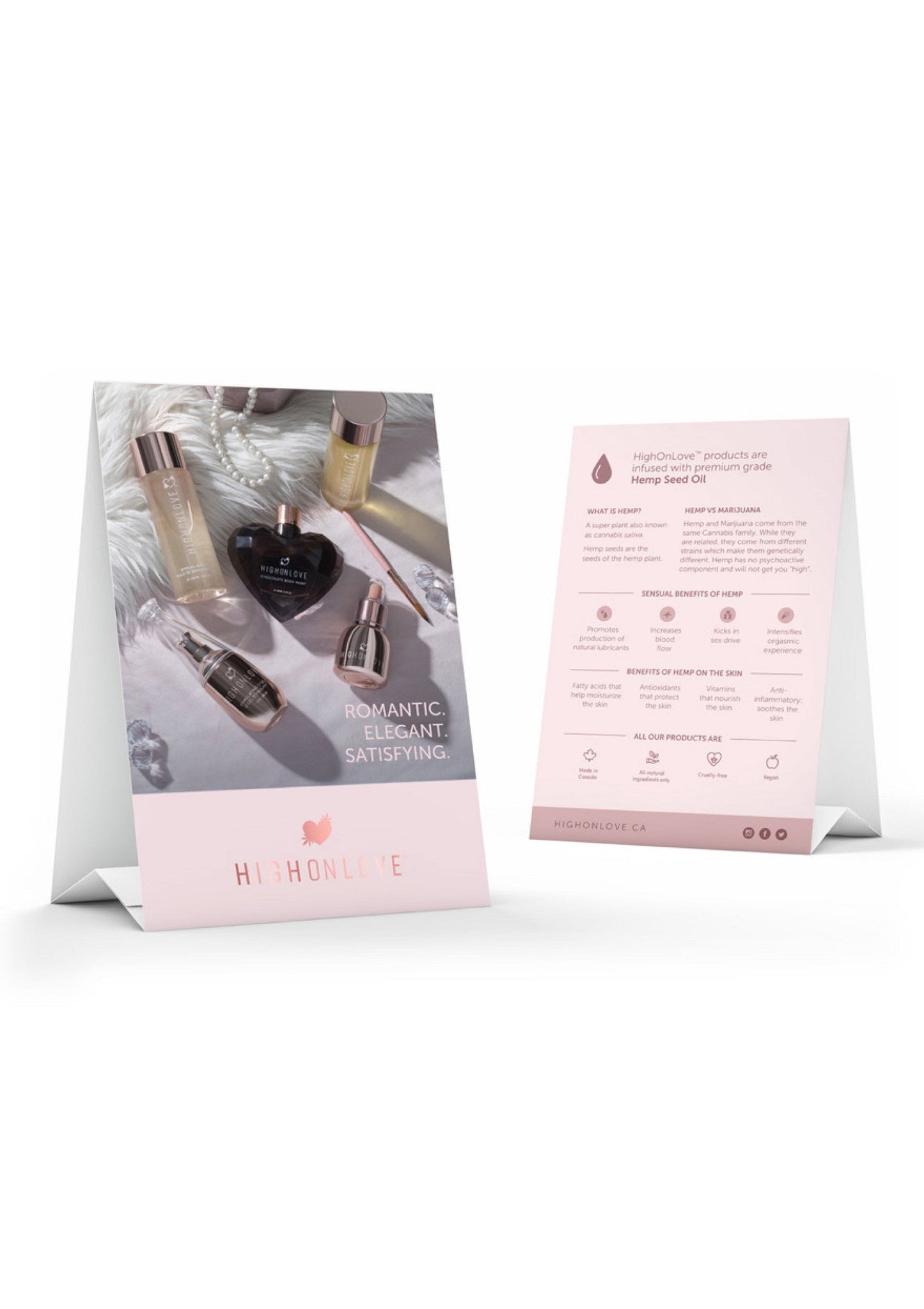 p93801 high on love tent card