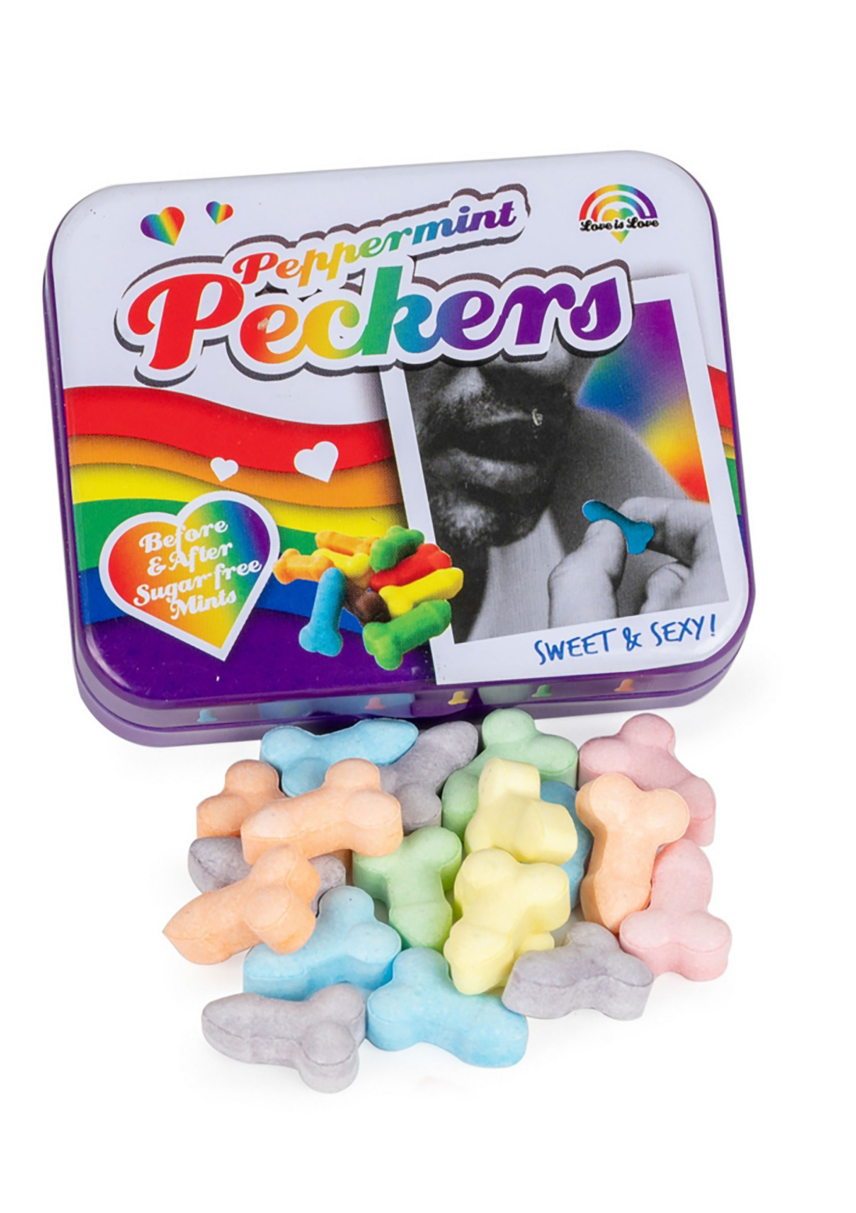 Rainbow Peppermint Peckers 1pc