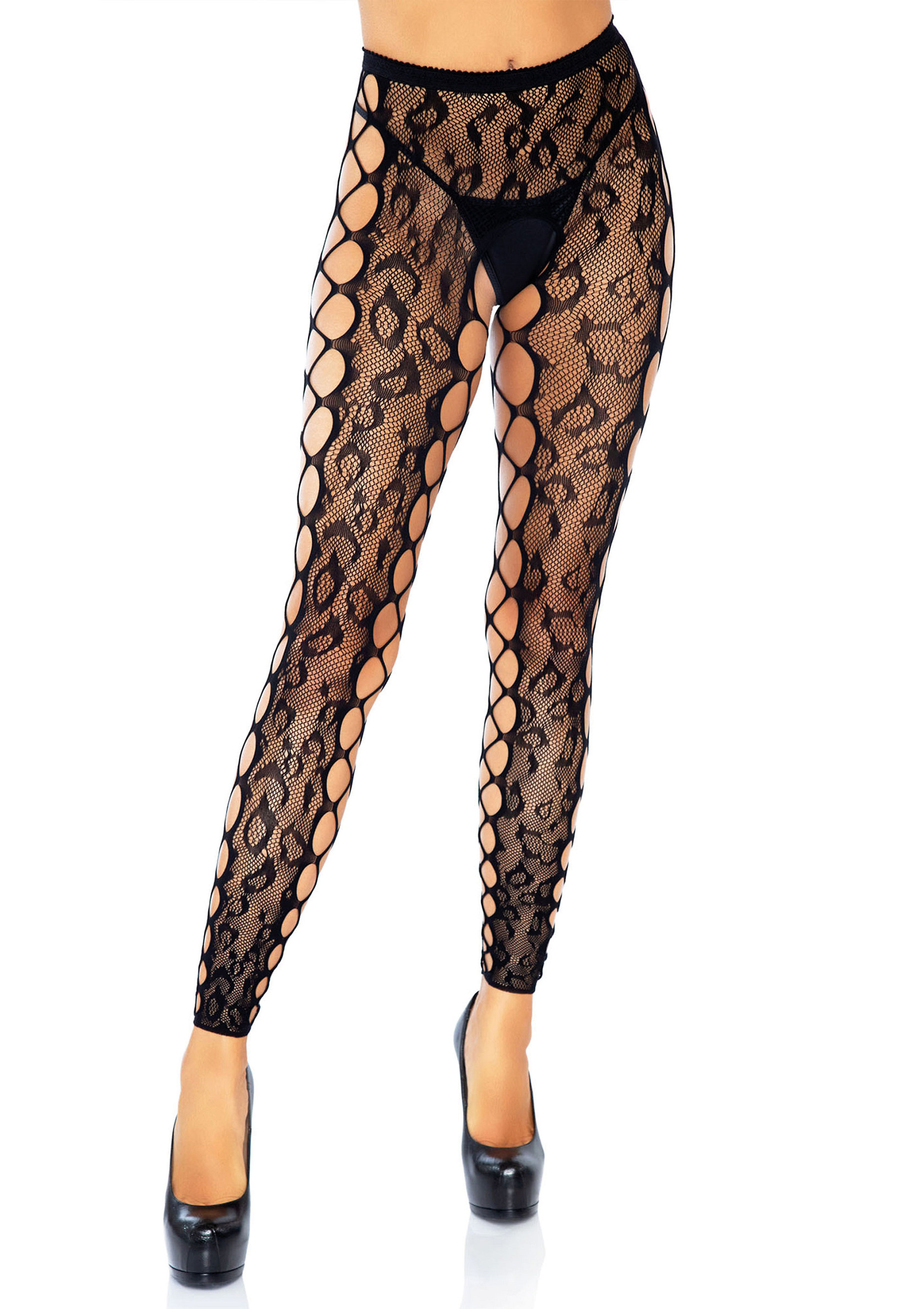 Footless Crotchless Tights