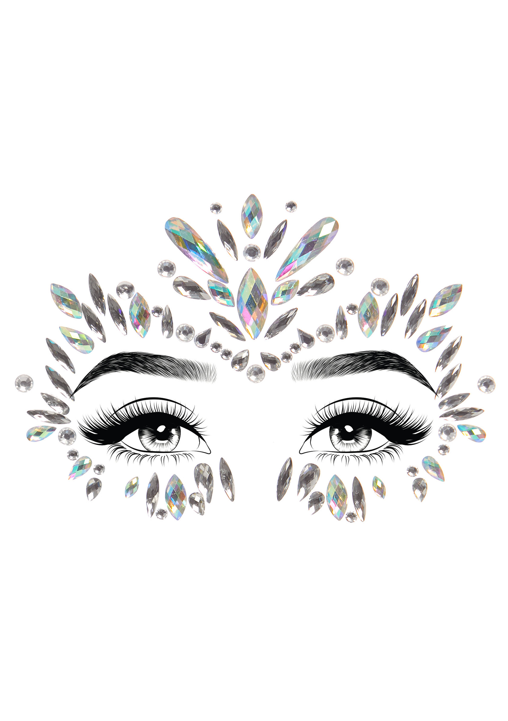 Iris face jewels sticker