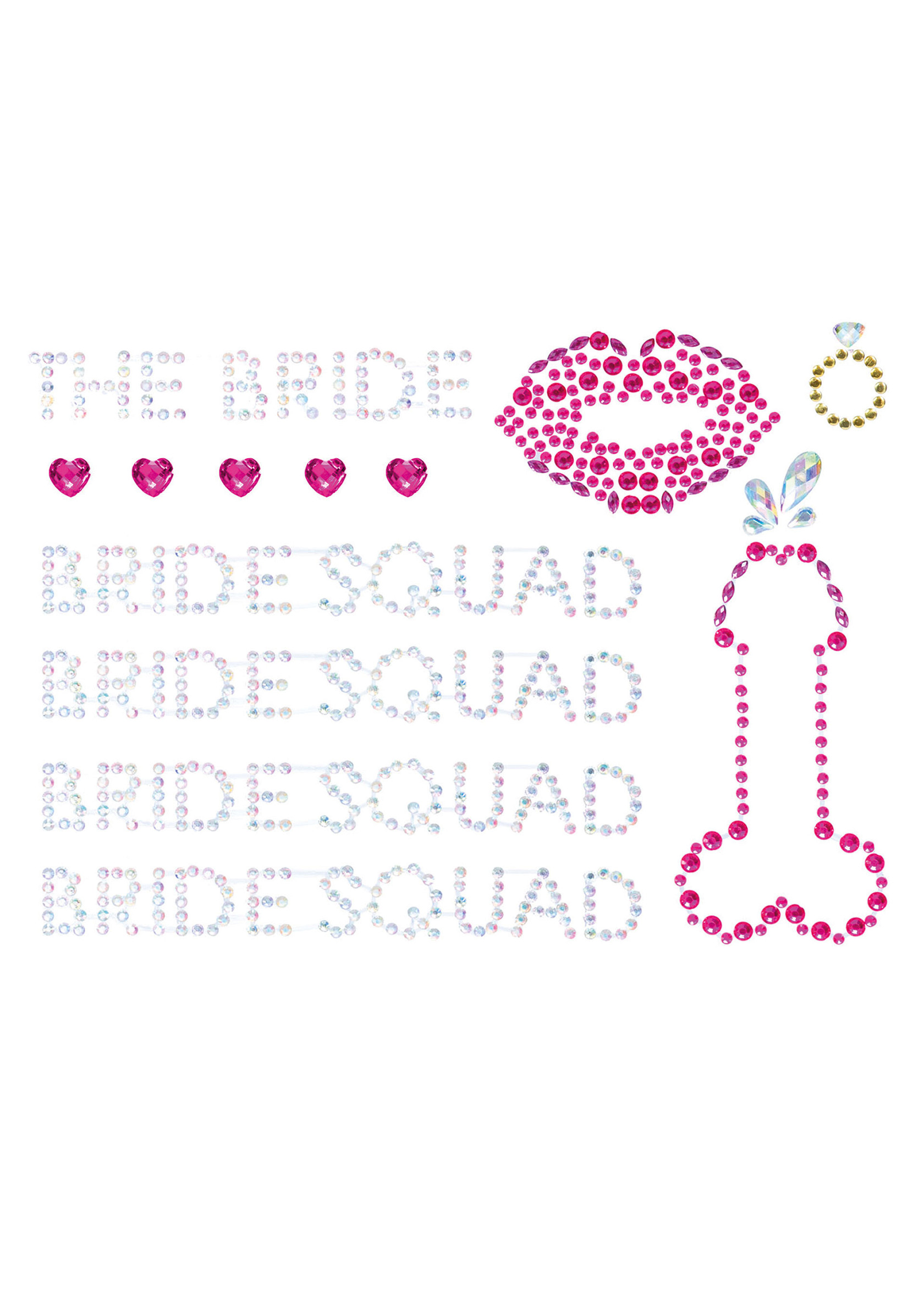 Bride Squad Bodyjewels Sticker