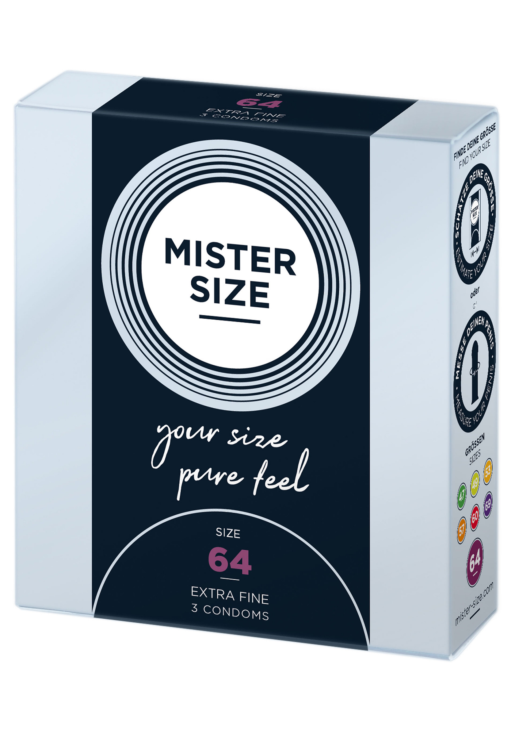 MISTER SIZE 64mm Condoms 3pcs